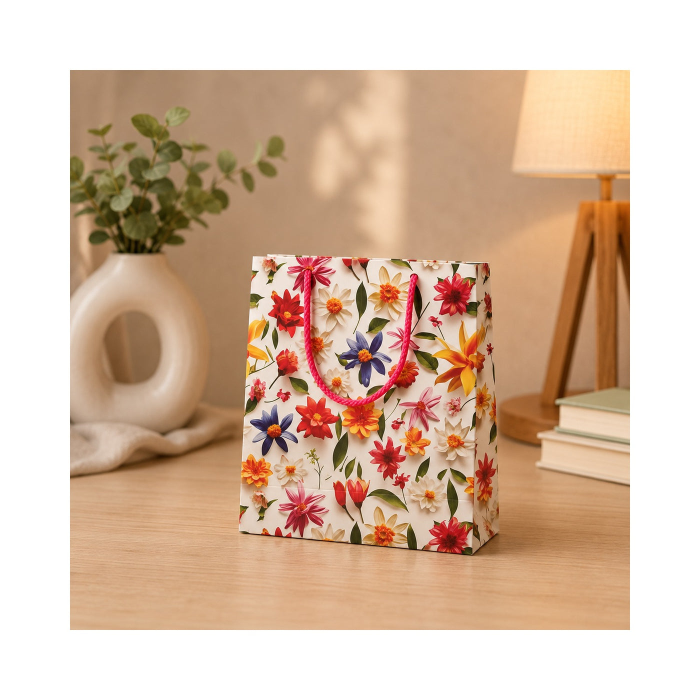 Floral Bird Paper Bag - Grover Traders Paper Bag