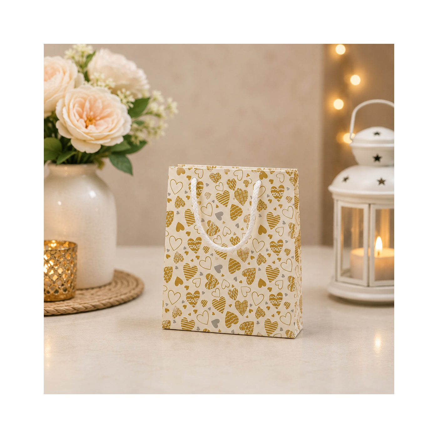 Gold Leaf Small Paper Bag - Grover Traders Paper Bag