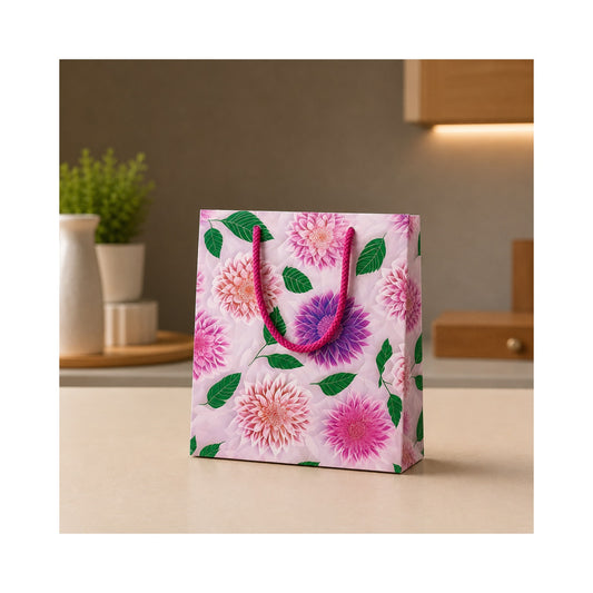Pink Tulip Paper Bag - Grover Traders Paper Bag