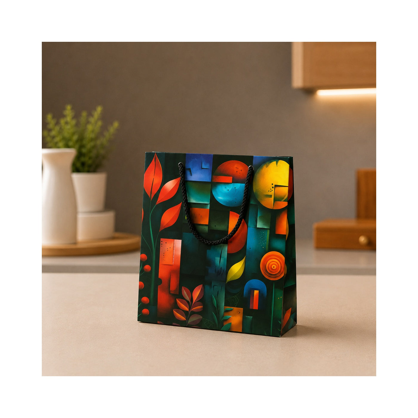 Abstract Faces Paper Bag - Grover Traders Paper Bag