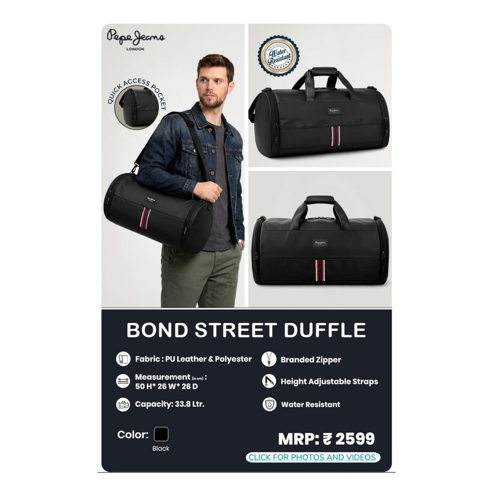 BSB354 - Pepe Jeans Bond Street Duffle - Black