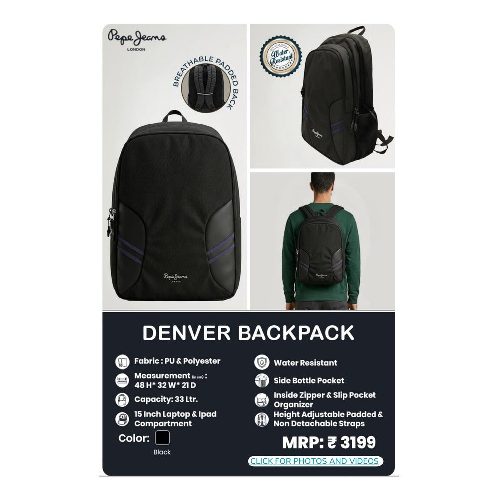 BSB360 - Pepe Jeans Denver Backpack - Black