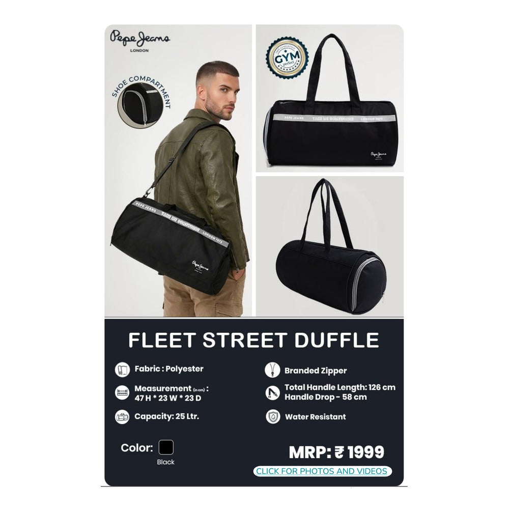 BSB353 - Pepe Jeans Fleet Street Duffle - Black