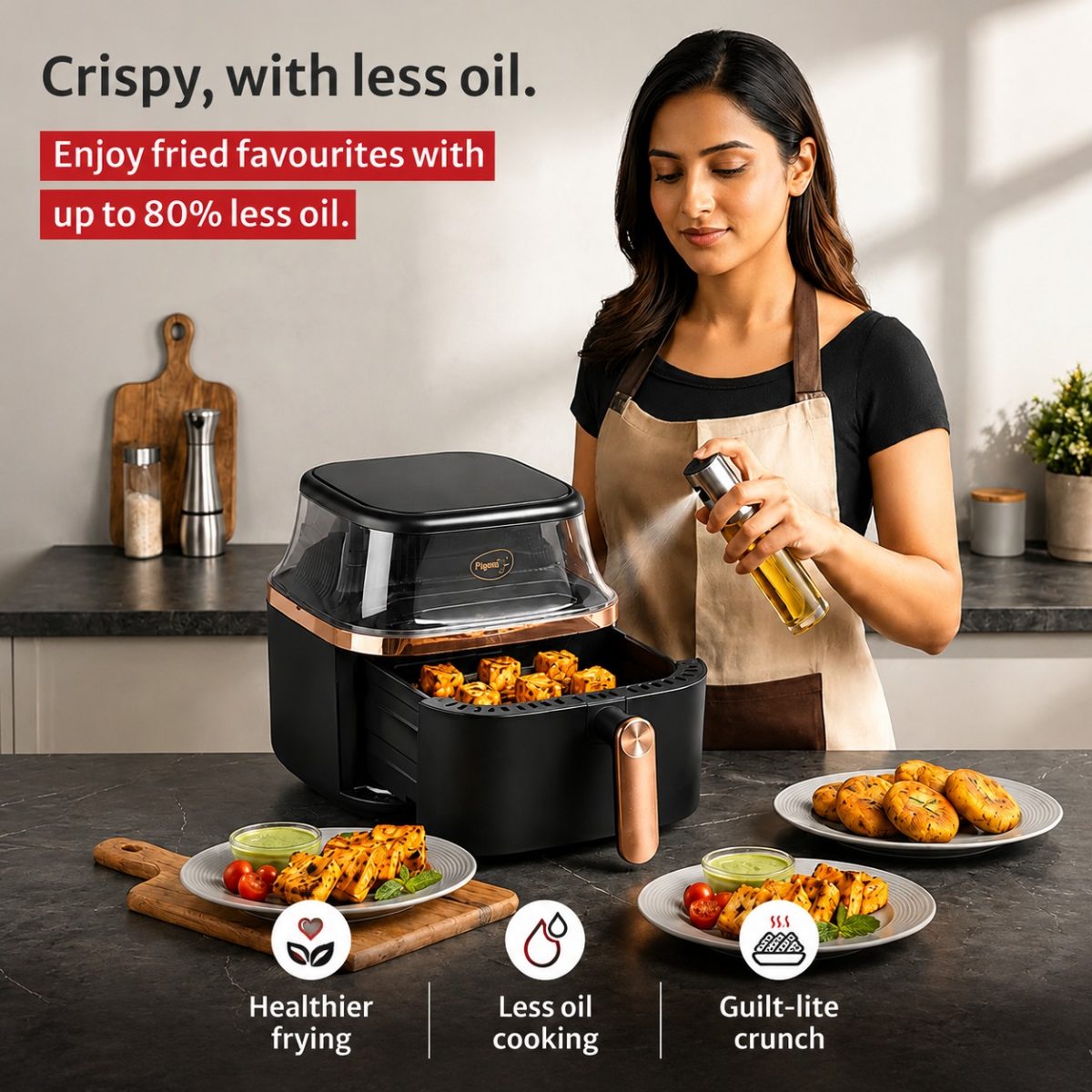 ED380- Pigeon IVO Healthifry 5.4L Digital Air Fryer