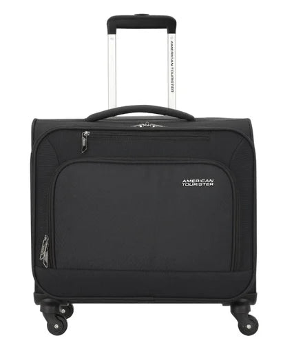 BSB398- American Tourister Alvin Black Polyester Overnighter