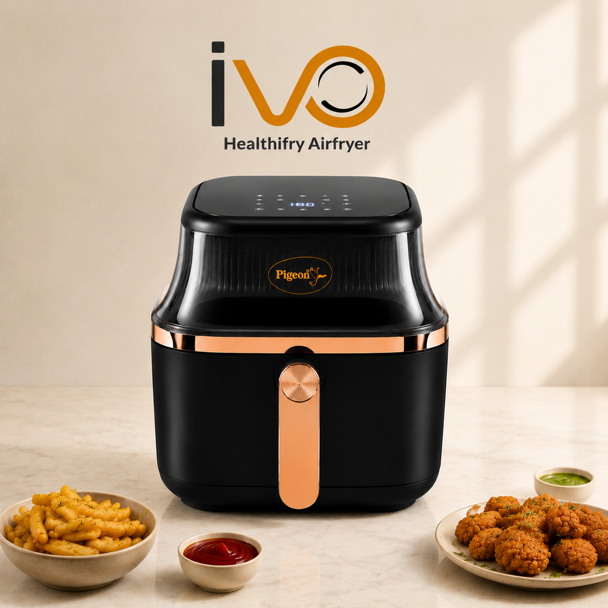 ED380- Pigeon IVO Healthifry 5.4L Digital Air Fryer