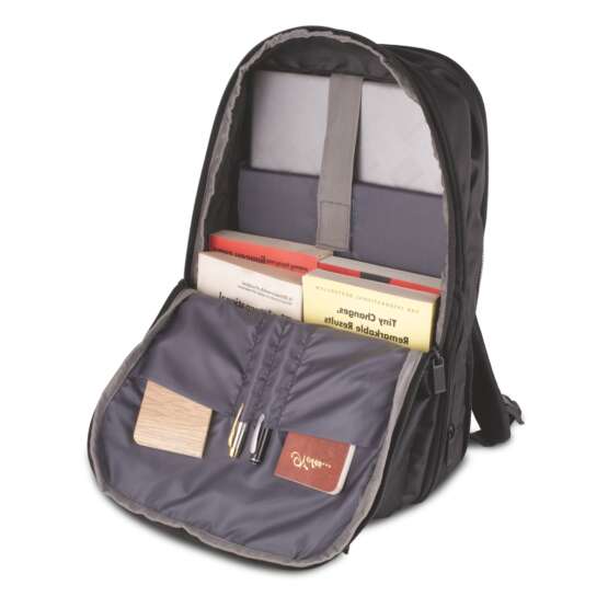 Puffer expandable laptop backpack alternate view