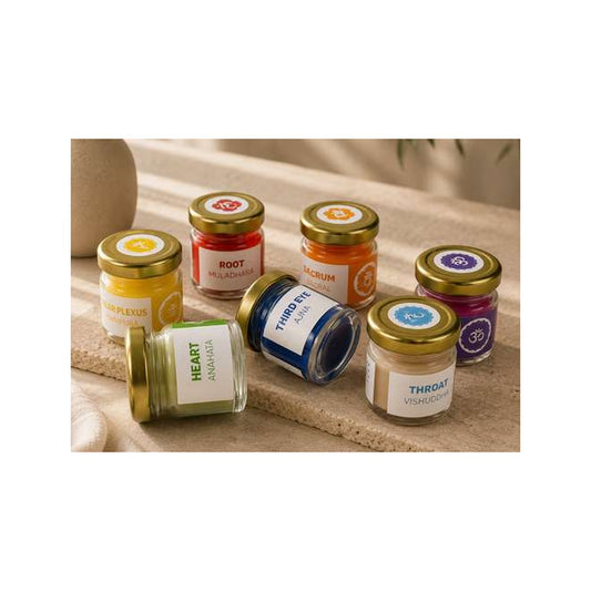 Seven Chakra Jar Candle Set of 7