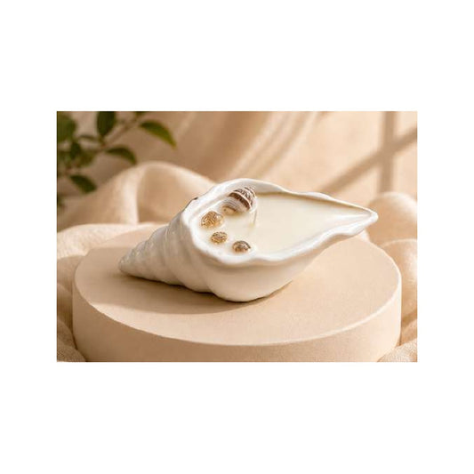 Shankh Shape Concrete Candle