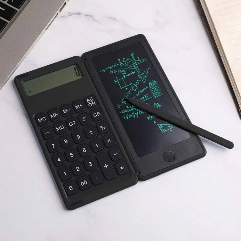 ED128- XECH 2-IN-1 Calculator with 6-Inch LCD Writing Pad