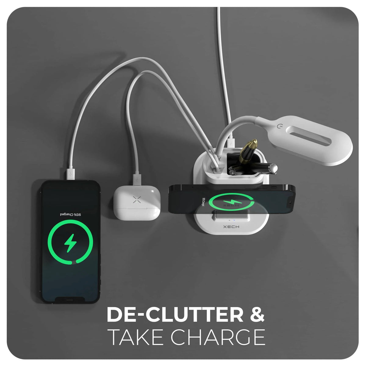 ED74- Xech Quest Pro Table Lamp With Wireless Charger