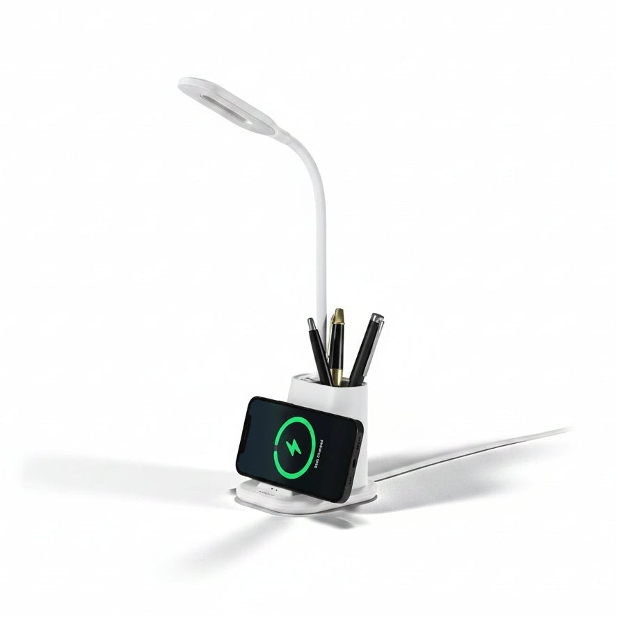 ED74- Xech 3-IN-1 Table Lamp Wireless Charger & Pen Stand