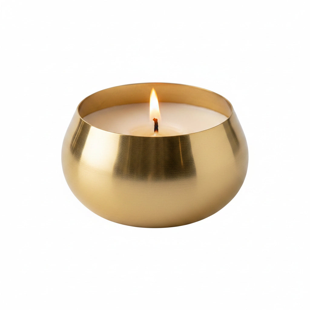 Small Metal Bowl Candle