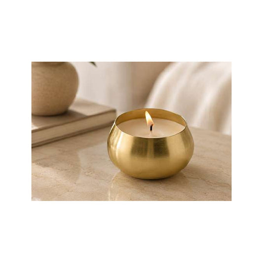 Small Metal Bowl Candle