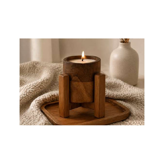 Spectrum Wooden Bowl Candle