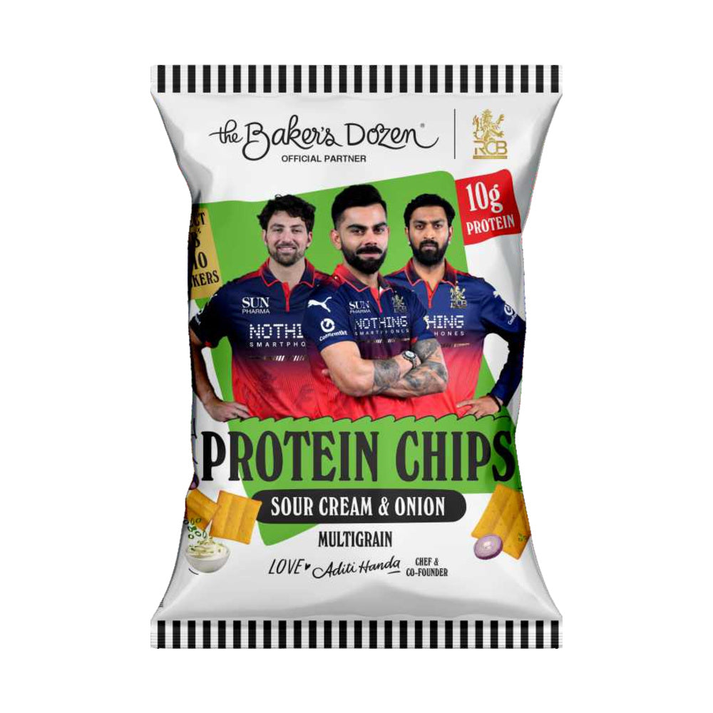 BSE364 - The Baker's Dozen - Protein Chips - Sour Cream & Onion - 45g
