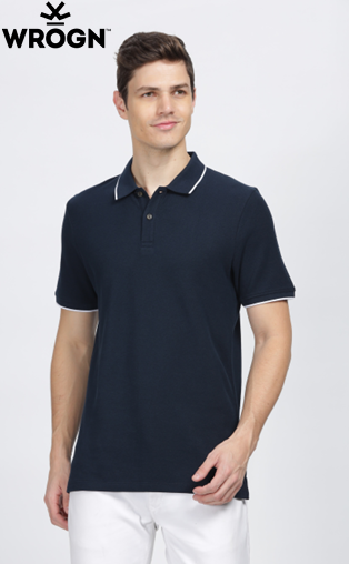 BST59- WROGN Tipping Polo T-Shirt