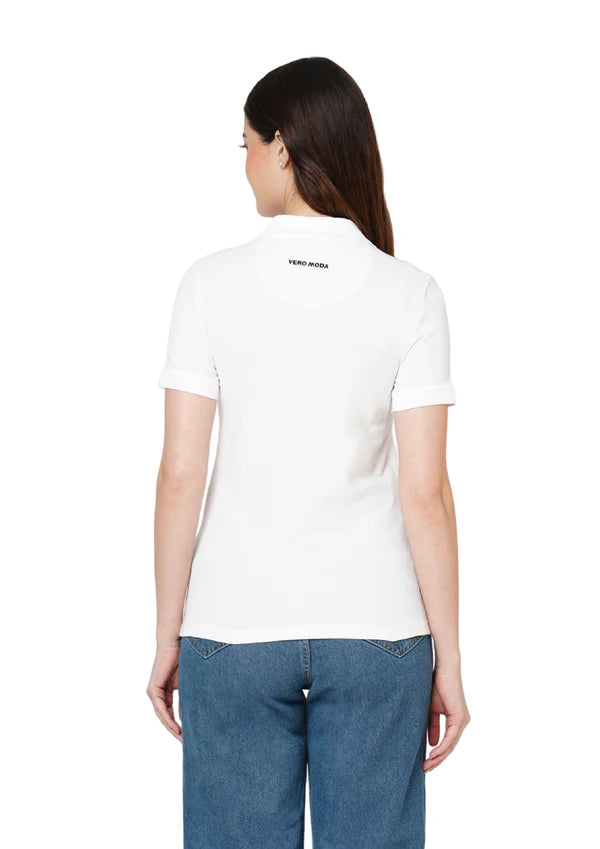 BST12-  Vero Moda Jacquard Polo Women's T-shirt