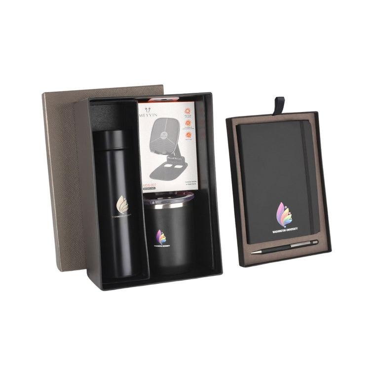 EJK03- Washington 5-IN-1 Gift Set | Notebook | Pen | Mug | Mobile Stand | Flask