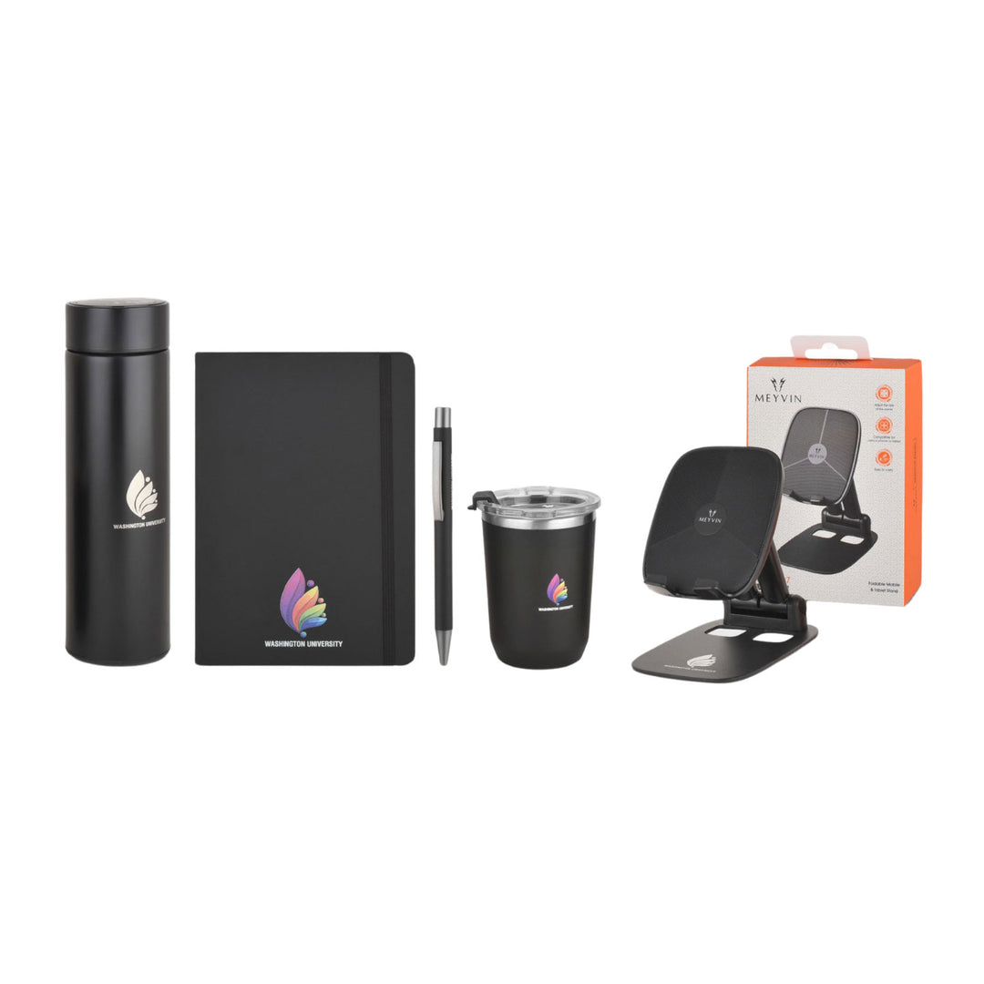EJK03- Washington 5-IN-1 Gift Set | Notebook | Pen | Mug | Mobile Stand | Flask