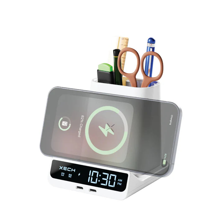 ED206- Xech Quest Max Clock with Pen Stand & Wireless Charger