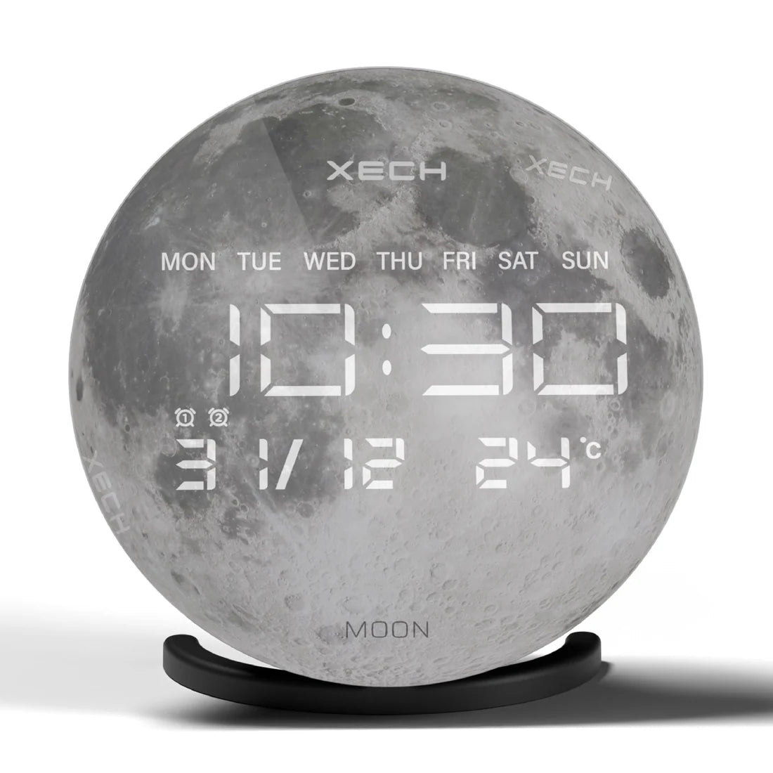 ED70- Xech Solaris X Moon Desktop Clock Speaker