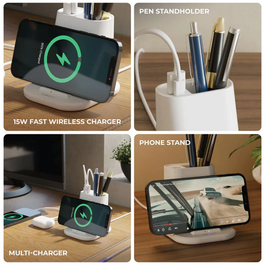 ED207- Xech Quest Multifunctional with Pen Stand & Wireless Charger