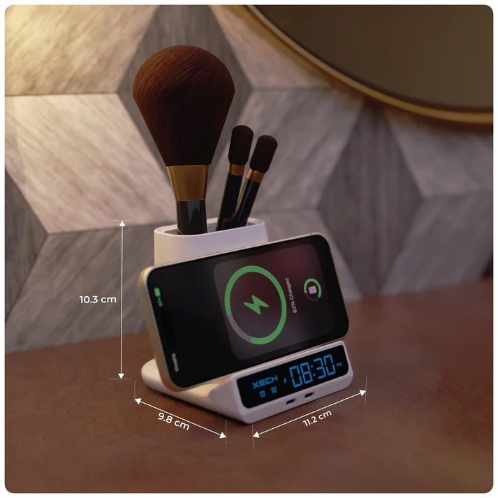 ED206- Xech Quest Max Clock with Pen Stand & Wireless Charger