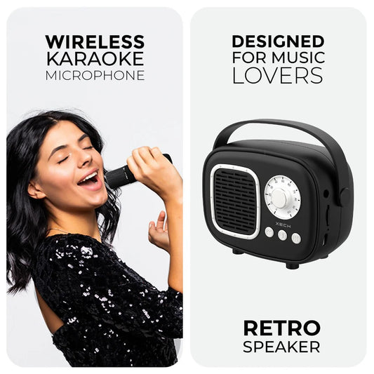 ED208- Xech Retro Jam Karaoke Speaker with Mic