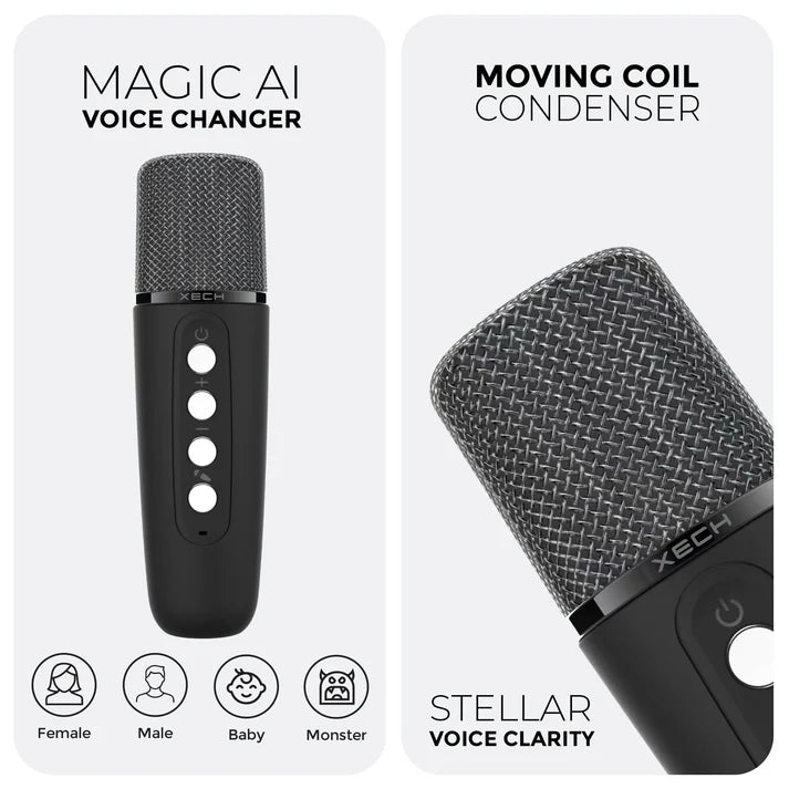 ED208- Xech Retro Jam Karaoke Speaker with Mic